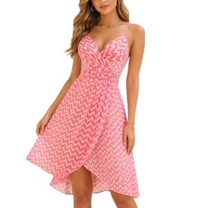 NWT MAXAZRIA COLLECTION Women's Pink Silk Handkerchief Dress